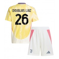 Stroje piłkarskie Juventus Douglas Luiz #26 Koszulka Wyjazdowej dla dzieci 2024-25 Krótki Rękaw (+ szorty)